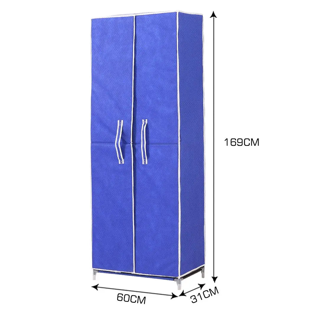 Levede 10 Tiers Shoe Rack Portable Storage Cabinet Organiser Wardrobe Blue Cover Deals499