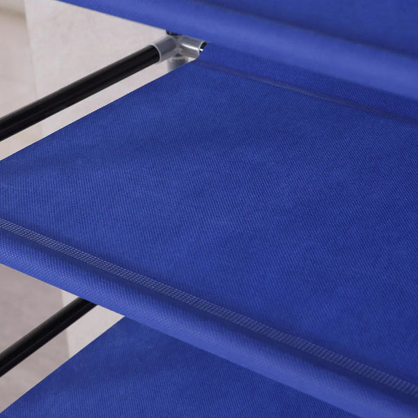 Levede 10 Tiers Shoe Rack Portable Storage Cabinet Organiser Wardrobe Blue Cover Deals499