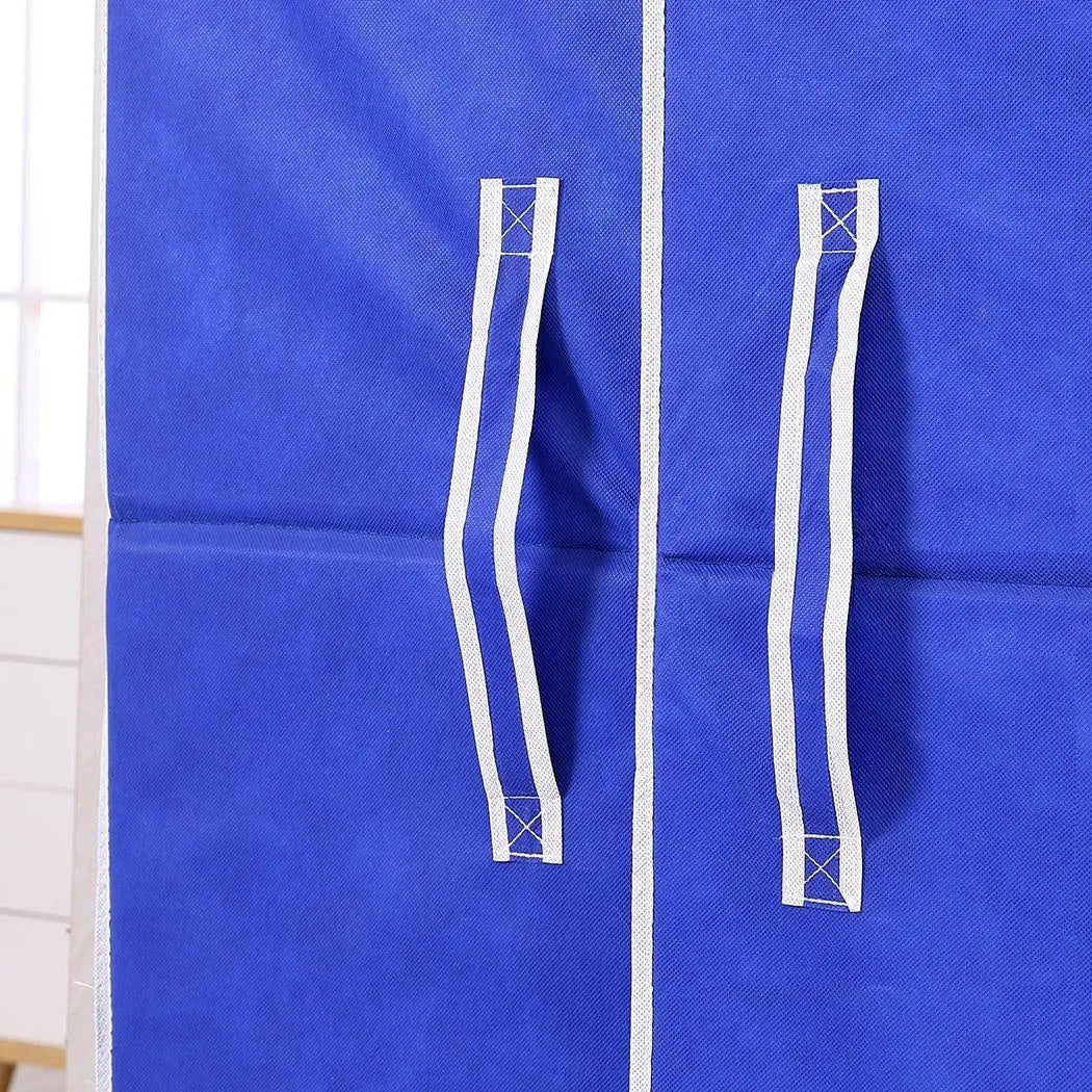 Levede 10 Tiers Shoe Rack Portable Storage Cabinet Organiser Wardrobe Blue Cover Deals499