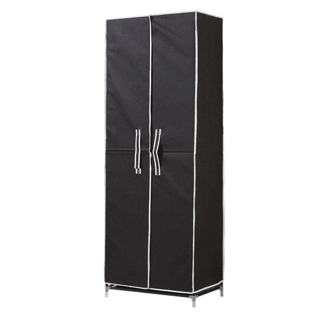 Levede 10Tiers Shoe Rack Portable Storage Cabinet Organiser Wardrobe Black Cover Deals499