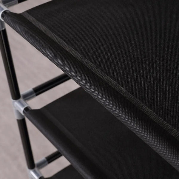 Levede 10Tiers Shoe Rack Portable Storage Cabinet Organiser Wardrobe Black Cover Deals499