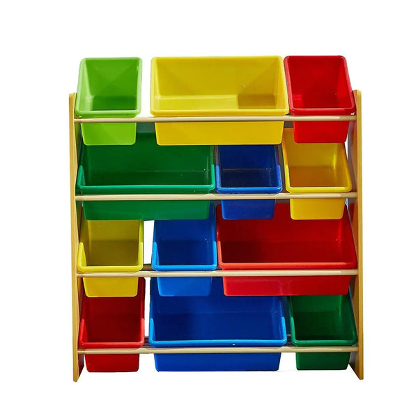Levede 12Bins Kids Toy Box Bookshelf Organiser Display Shelf Storage Rack Drawer Deals499