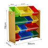Levede 12Bins Kids Toy Box Bookshelf Organiser Display Shelf Storage Rack Drawer Deals499