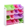 Levede 12Bins Kids Toy Box Bookshelf Organiser Display Shelf Storage Rack Drawer Deals499