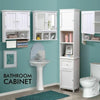 Levede 2 in 1 Bathroom Tallboy Furniture Toilet Storage Cabinet Laundry Cupboard Deals499