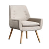 Levede 2x Upholstered Fabric Dining Chair Kitchen Wooden Modern Cafe Chairs Deals499