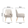 Levede 2x Upholstered Fabric Dining Chair Kitchen Wooden Modern Cafe Chairs Deals499