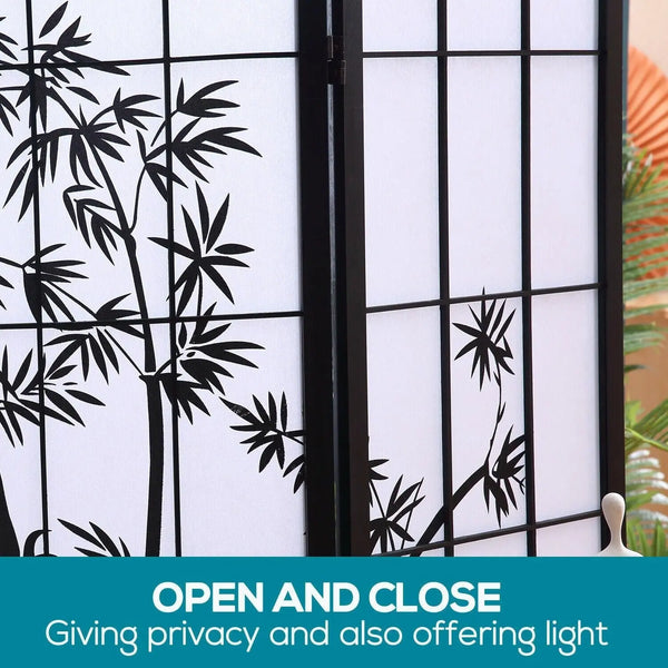 Levede 3 Panel Free Standing Foldable Room Divider Privacy Screen Bamboo Print Deals499