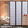 Levede 3 Panel Free Standing Foldable Room Divider Privacy Screen Black Frame Deals499