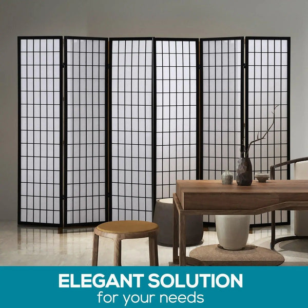Levede 3 Panel Free Standing Foldable Room Divider Privacy Screen Black Frame Deals499