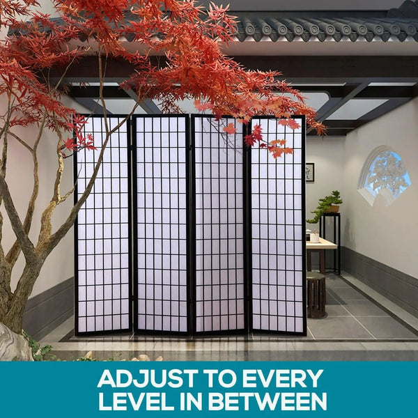 Levede 3 Panel Free Standing Foldable Room Divider Privacy Screen Black Frame Deals499