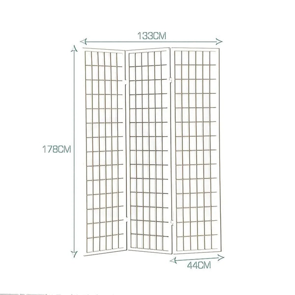 Levede 3 Panel Free Standing Foldable Room Divider Privacy Screen Wood Frame Deals499