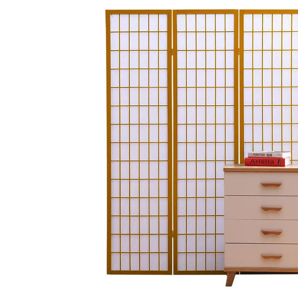 Levede 3 Panel Free Standing Foldable Room Divider Privacy Screen Wood Frame Deals499