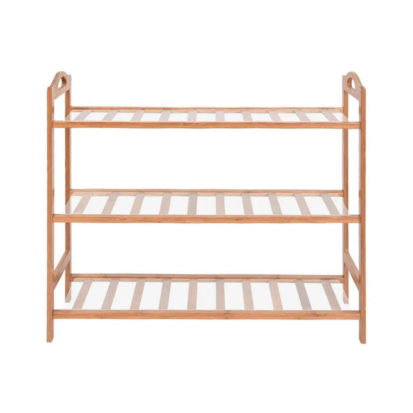 Levede 3 Tiers Bamboo Shoe Rack Storage Organizer Wooden Shelf Stand Shelves Deals499