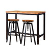 Levede 3pc Industrial Pub Table Bar Stools Wood Chair Set Home Kitchen Furniture Deals499