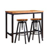 Levede 3pc Industrial Pub Table Bar Stools Wood Chair Set Home Kitchen Furniture Deals499