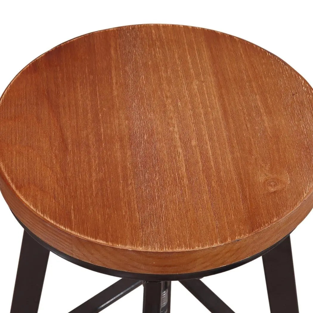 Levede 3pc Industrial Pub Table Bar Stools Wood Chair Set Home Kitchen Furniture Deals499