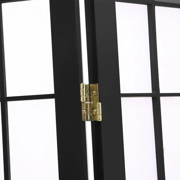 Levede 4 Panel Free Standing Foldable Room Divider Privacy Screen Black Frame Deals499
