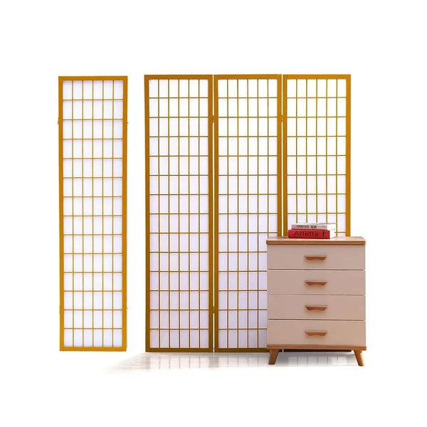 Levede 4 Panel Free Standing Foldable Room Divider Privacy Screen Wood Frame Deals499