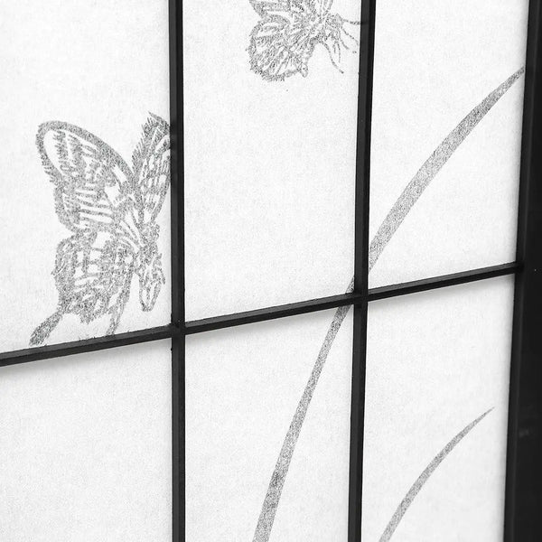 Levede 4 Panel Room Divider Screen Door Stand Privacy Fringe Wood Fold Blossom Deals499