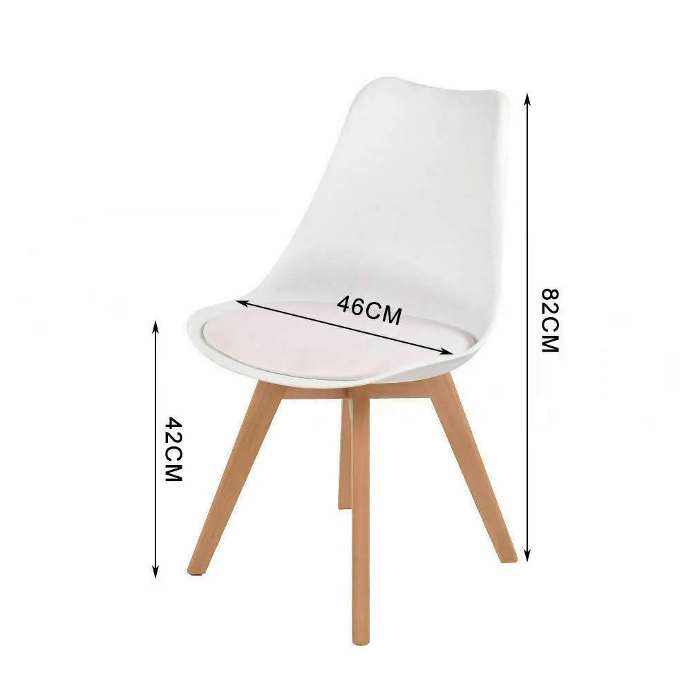 Levede 4x Retro Replica PU Leather Dining Chair Office Cafe Lounge Chairs Deals499