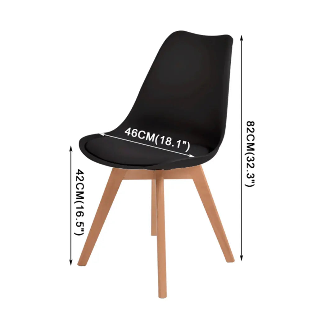 Levede 4x Retro Replica PU Leather Dining Chair Office Cafe Lounge Chairs Deals499