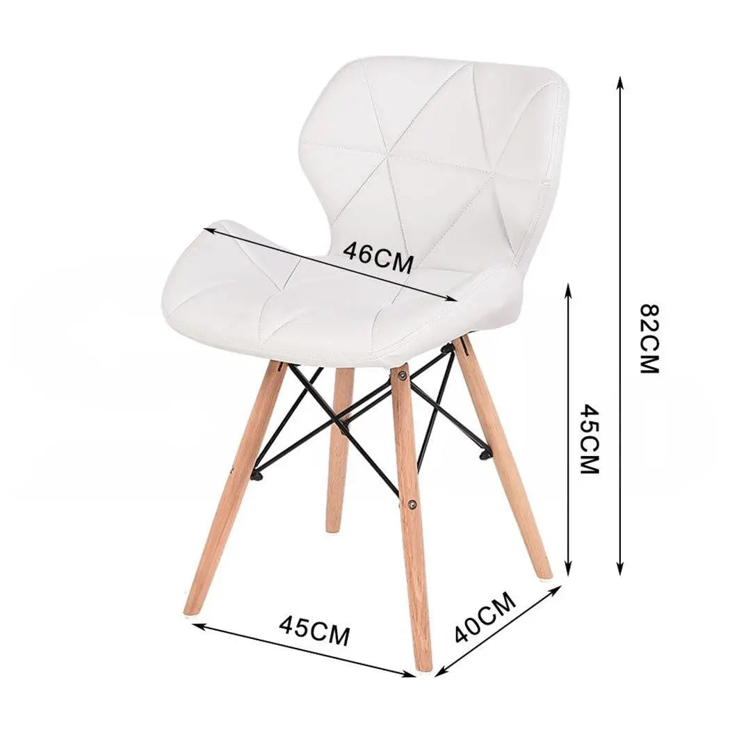 Levede 4x Retro Replica PU Leather Dining Chair Office Cafe Lounge Chairs Deals499