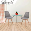 Levede 4x Retro Replica PU Leather Dining Chair Office Cafe Lounge Chairs Deals499