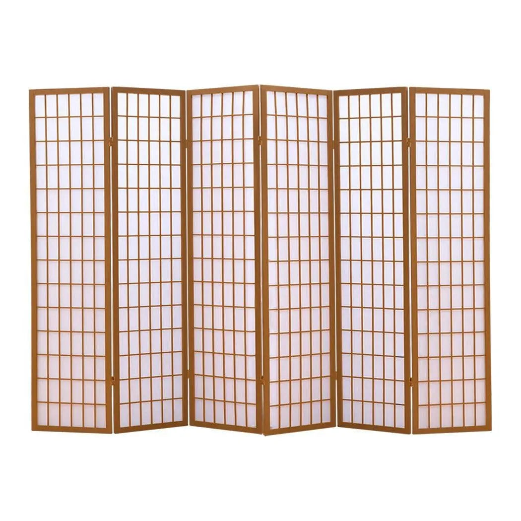 Levede 6 Panel Free Standing Foldable Room Divider Privacy Screen Wood Frame Deals499