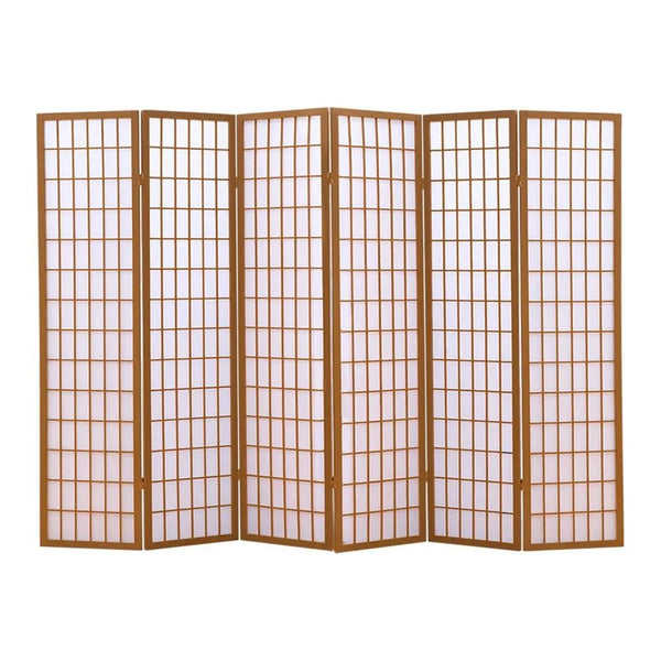 Levede 6 Panel Free Standing Foldable Room Divider Privacy Screen Wood Frame Deals499