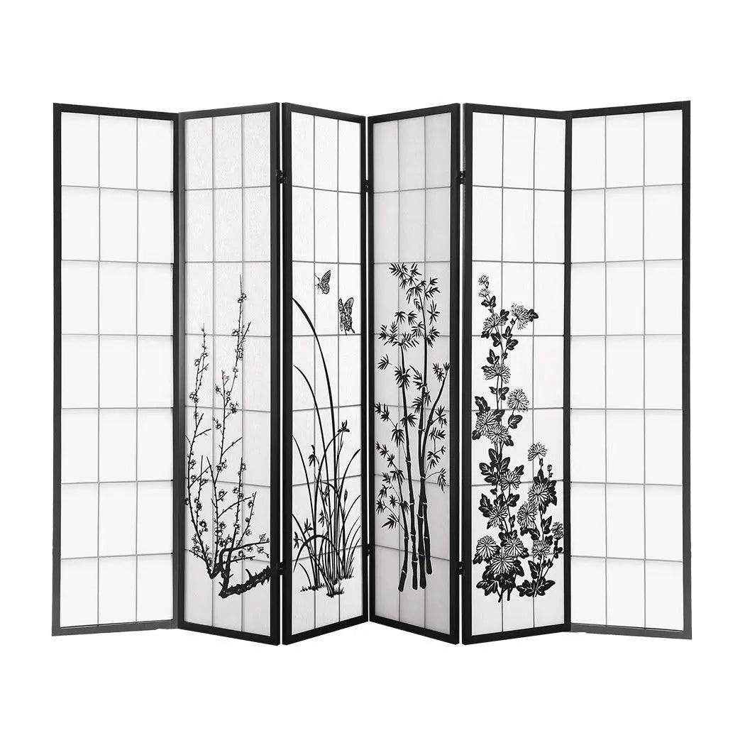 Levede 6 Panel Room Divider Privacy Screen Wood Timber Bed Wider Foldable Stand Deals499