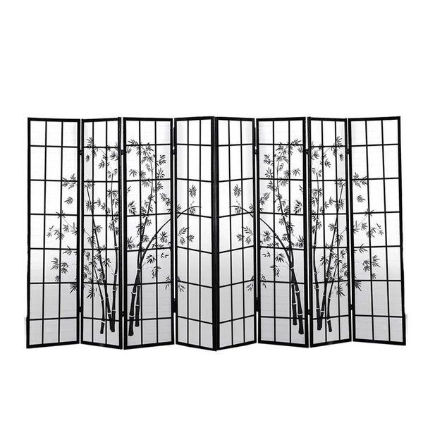 Levede 8 Panel Free Standing Foldable Room Divider Privacy Screen Bamboo Print Deals499