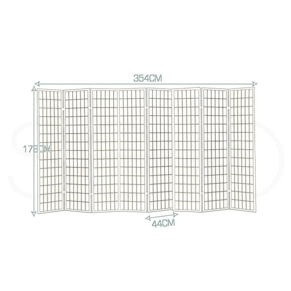 Levede 8 Panel Free Standing Foldable Room Divider Privacy Screen Bamboo Print Deals499