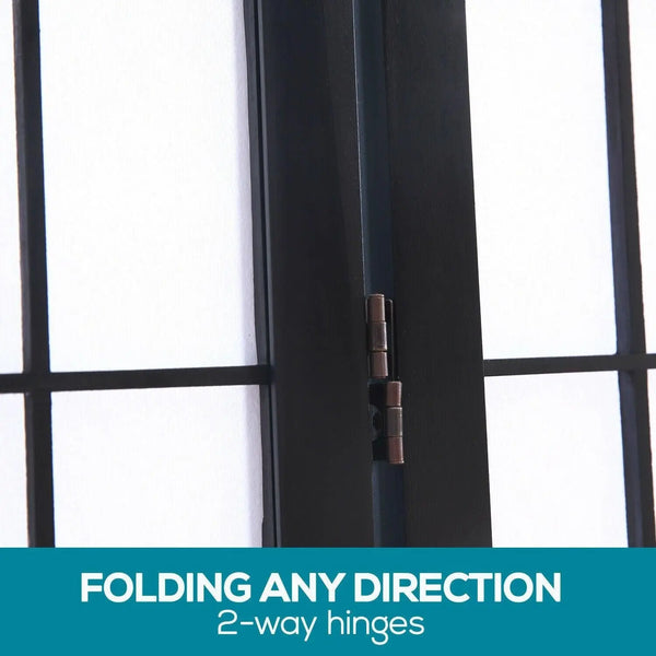 Levede 8 Panel Free Standing Foldable Room Divider Privacy Screen Black Frame Deals499