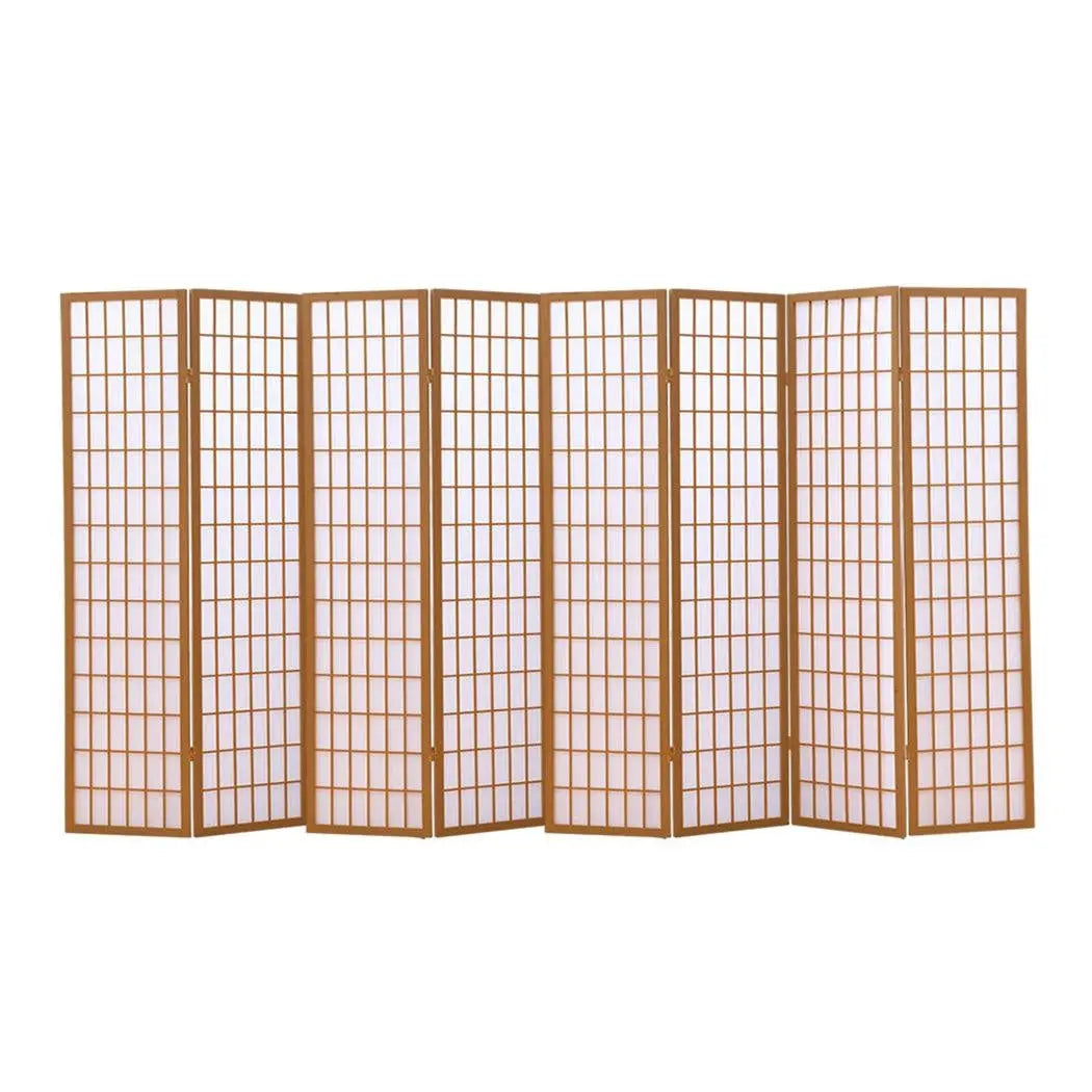 Levede 8 Panel Free Standing Foldable Room Divider Privacy Screen Wood Frame Deals499