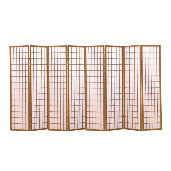 Levede 8 Panel Free Standing Foldable Room Divider Privacy Screen Wood Frame Deals499