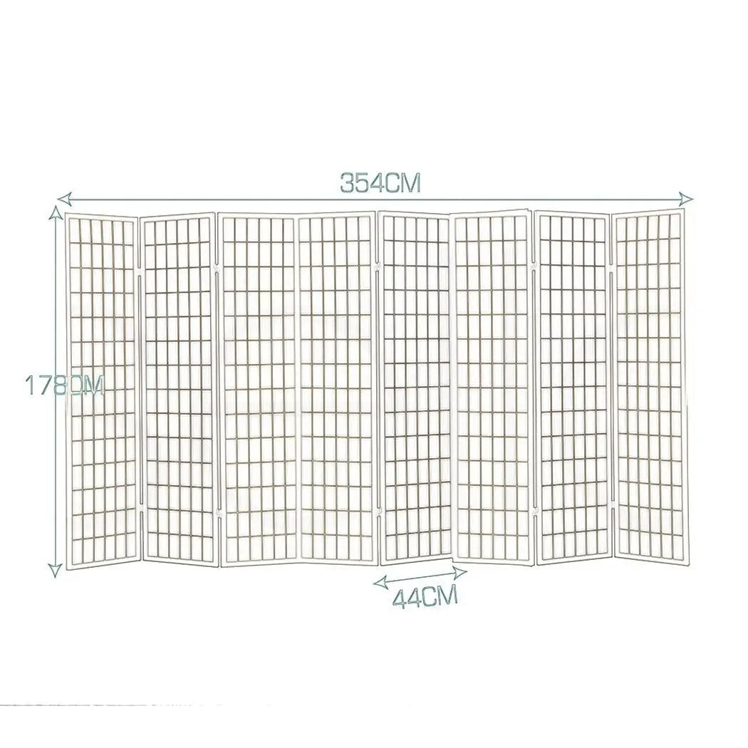 Levede 8 Panel Free Standing Foldable Room Divider Privacy Screen Wood Frame Deals499