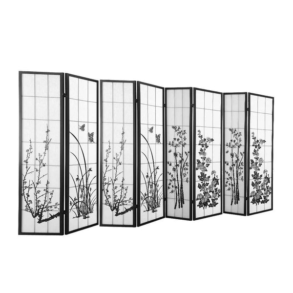 Levede 8 Panel Room Divider Privacy Screen Wood Timber Bed Wider Foldable Stand Deals499