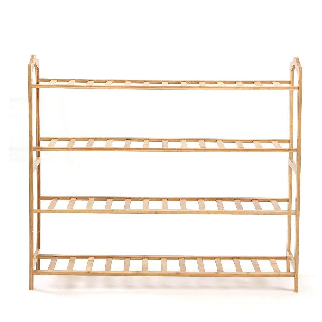 Levede Bamboo Shoe Rack Storage Wooden Organizer Shelf Stand 4 Tiers Layers 70cm Deals499