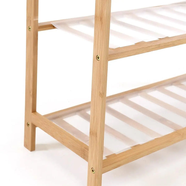 Levede Bamboo Shoe Rack Storage Wooden Organizer Shelf Stand 4 Tiers Layers 70cm Deals499