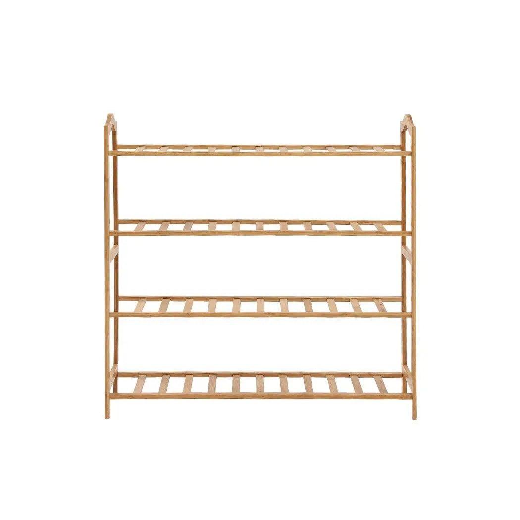 Levede Bamboo Shoe Rack Storage Wooden Organizer Shelf Stand 4 Tiers Layers 80cm Deals499