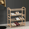 Levede Bamboo Shoe Rack Storage Wooden Organizer Shelf Stand 4 Tiers Layers 80cm Deals499