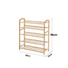 Levede Bamboo Shoe Rack Storage Wooden Organizer Shelf Stand 5 Tiers Layers 80cm Deals499