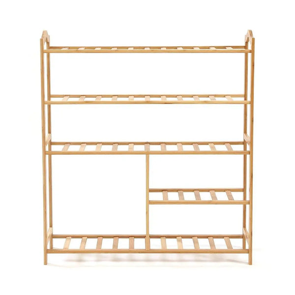 Levede Bamboo Shoe Rack Storage Wooden Organizer Shelf Stand 5 Tiers Layers 80cm Deals499