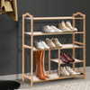 Levede Bamboo Shoe Rack Storage Wooden Organizer Shelf Stand 5 Tiers Layers 80cm Deals499