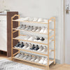 Levede Bamboo Shoe Rack Storage Wooden Organizer Shelf Stand 5 Tiers Layers 90cm Deals499