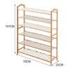 Levede Bamboo Shoe Rack Storage Wooden Organizer Shelf Stand 6 Tiers Layers 70cm Deals499