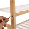 Levede Bamboo Shoe Rack Storage Wooden Organizer Shelf Stand 6 Tiers Layers 70cm Deals499
