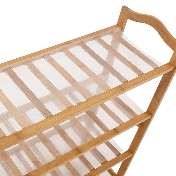 Levede Bamboo Shoe Rack Storage Wooden Organizer Shelf Stand 6 Tiers Layers 70cm Deals499