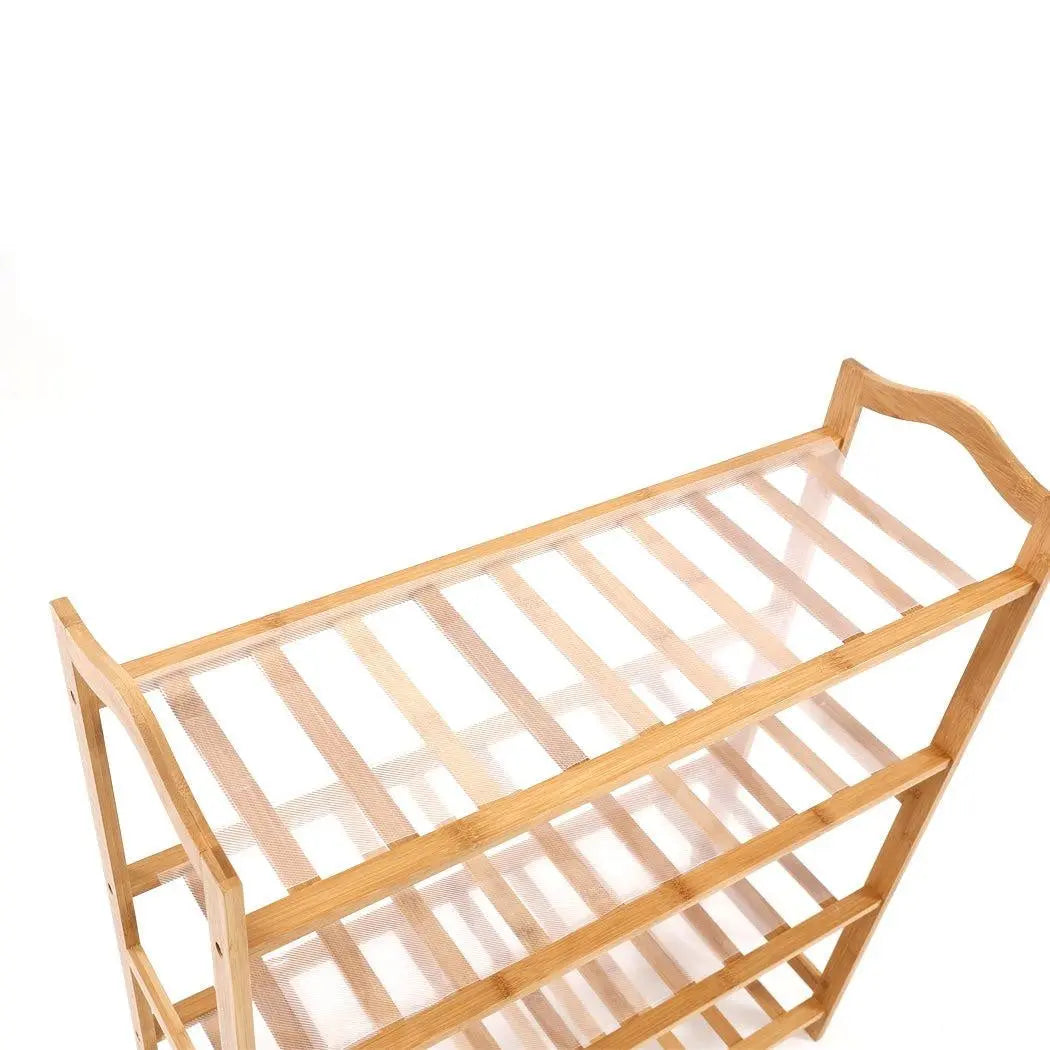 Levede Bamboo Shoe Rack Storage Wooden Organizer Shelf Stand 6 Tiers Layers 80cm Deals499